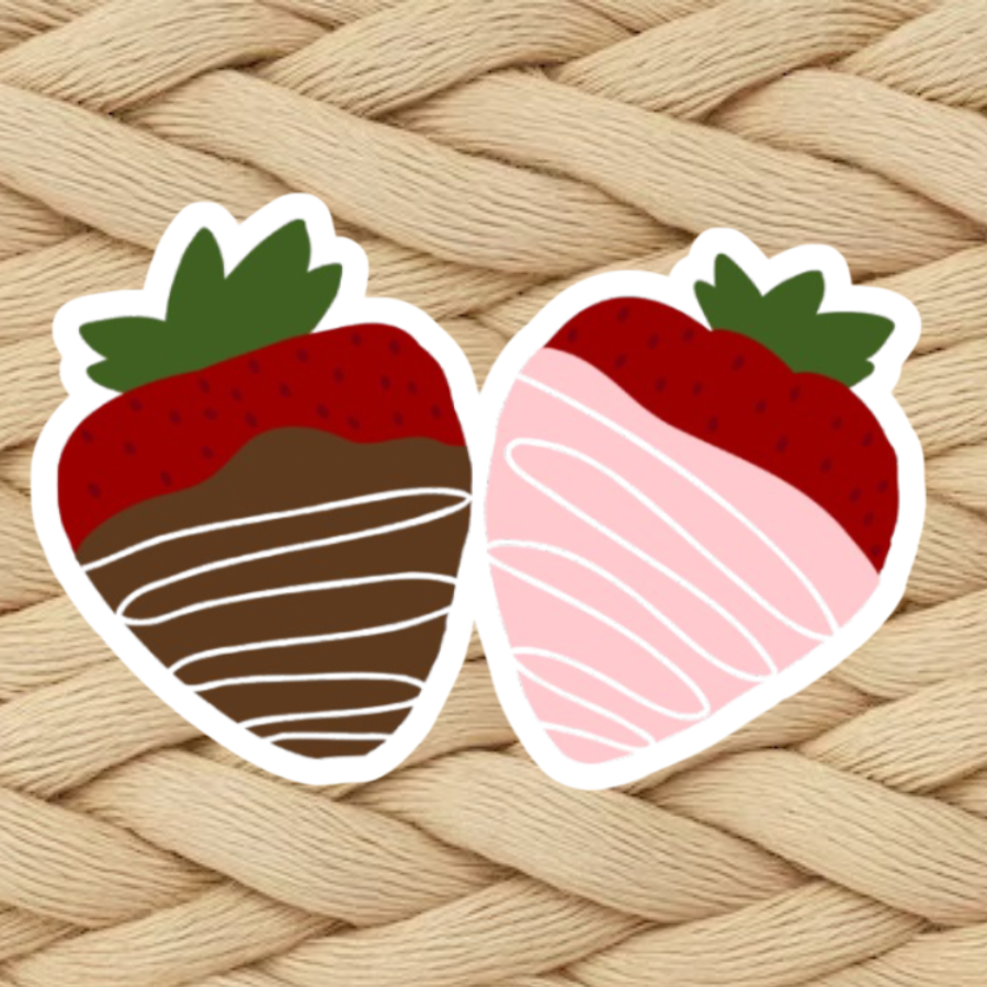 Chocolate Strawberries Sticker