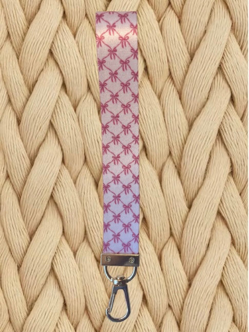 Pink Bows Wristlet
