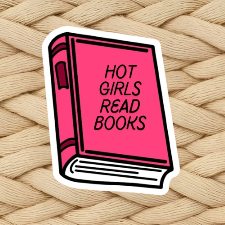 Hot Girls Read Books Sticker