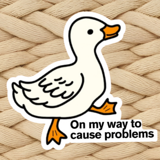 Problematic Duck Sticker