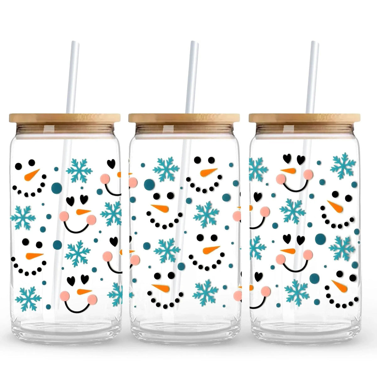 Snowman Glass Cup