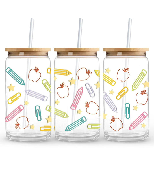 School Daze Glass Cup