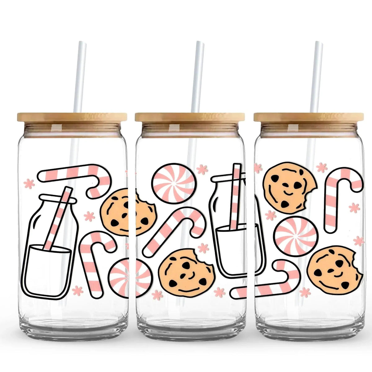 Milk and Cookies Glass Cup