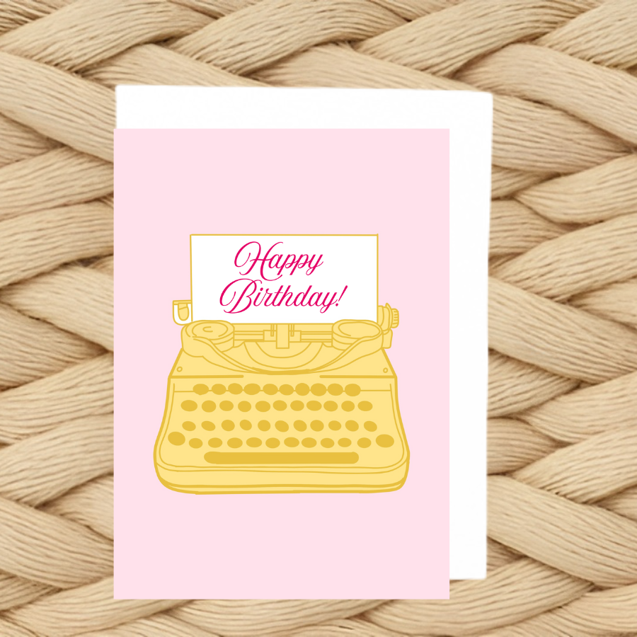 Typewriter Birthday Card