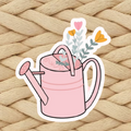 Floral Watering Can Sticker