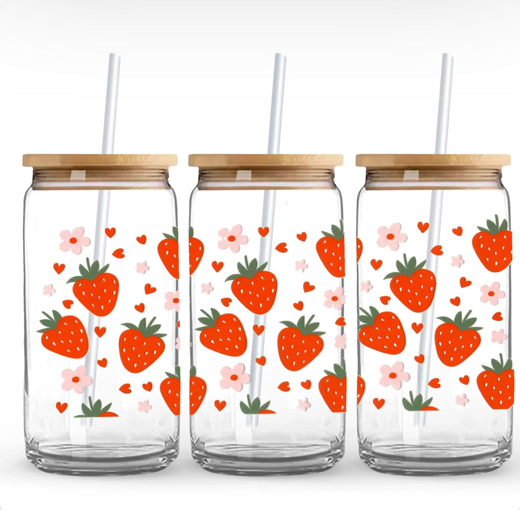 Strawberry Fields Glass Cup