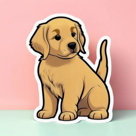 Golden Retriever Puppy Sticker