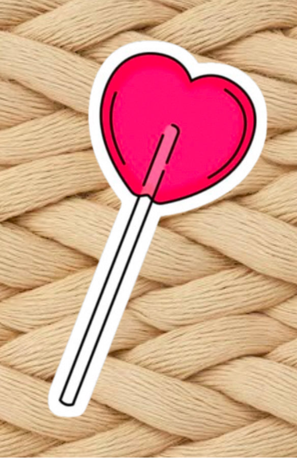 Heart Lollipop Sticker
