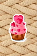 Valentines Cupcake Sticker